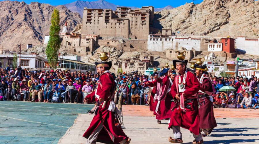 People in Traditional Dresses, Ladakh Festival
