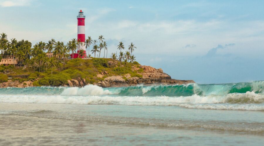 Ultimate Kerala Lighthouse beach at Kovalam, Trivandrum, India Ultimate Kerala